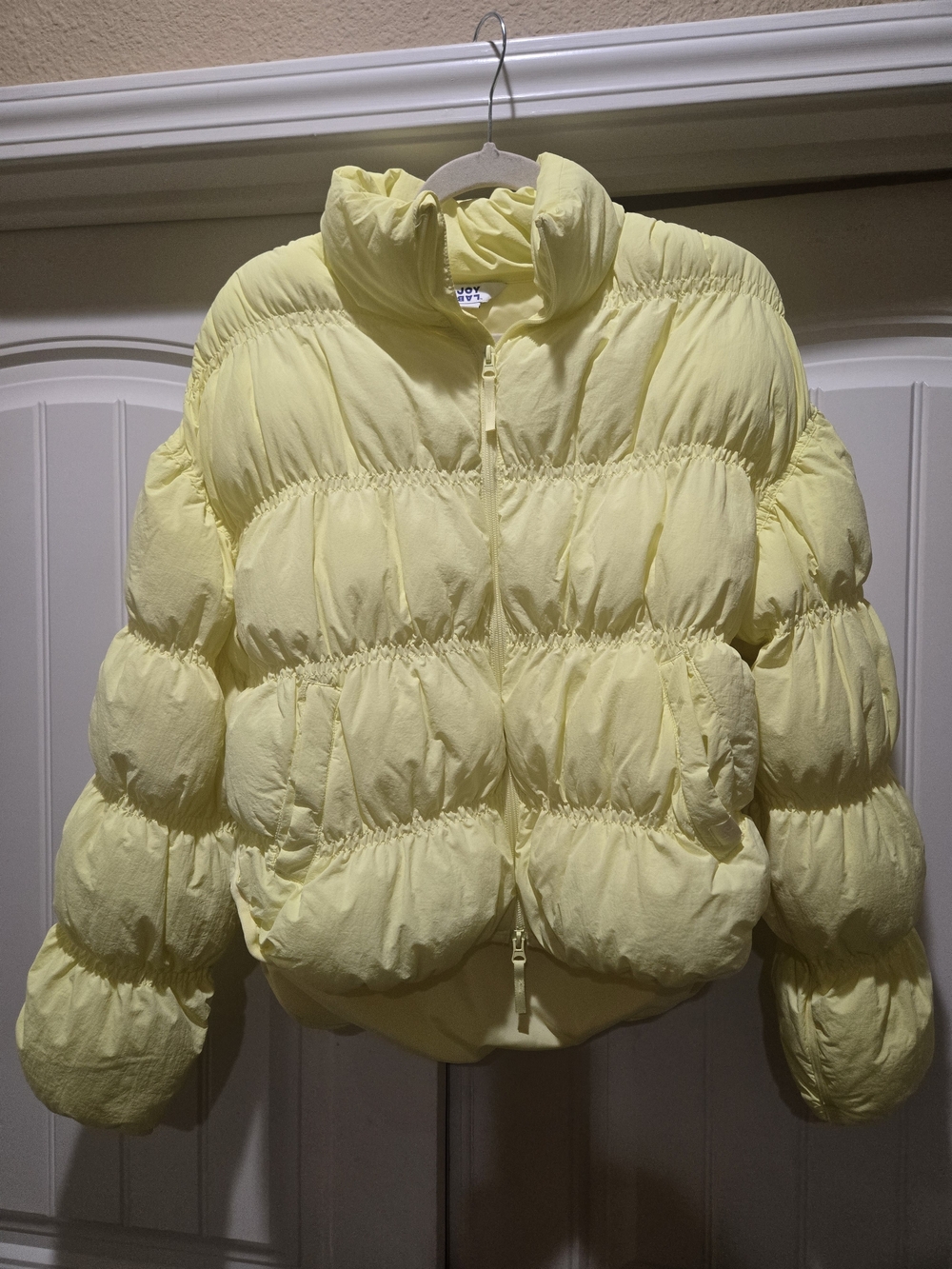Joy Lab Women's Lemon Yellow Quilted Puffer Jacket Size S NWOT - Picture 5 of 7